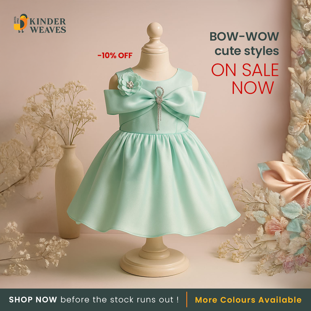 Mint Bloom Bow Dress
