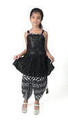 Georjet Black color Dhoti Suit For Girls