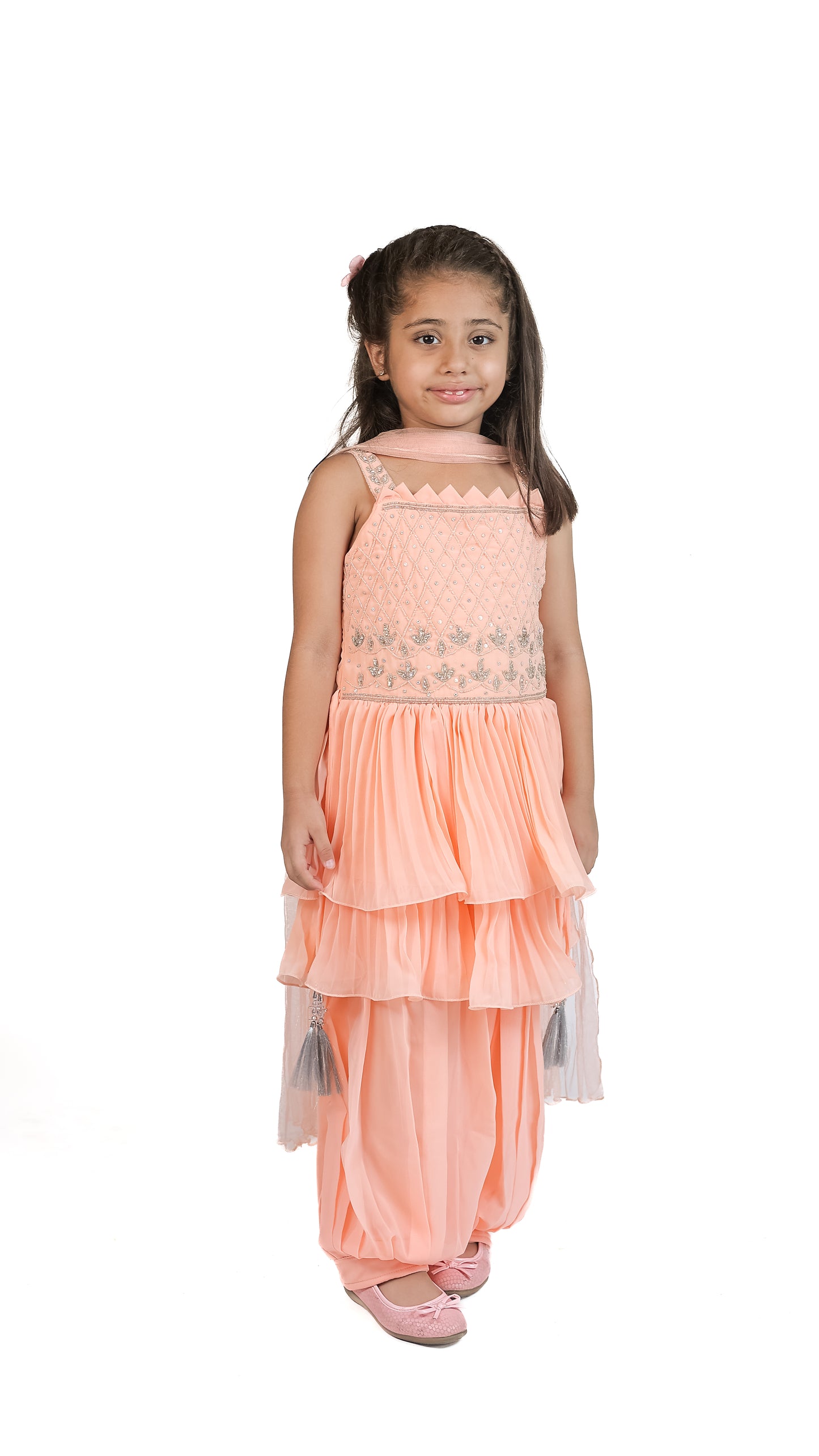 Georjet Patiala Suit For Girls