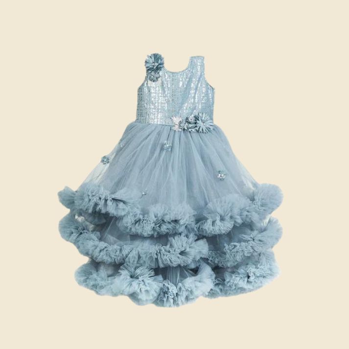 Girl Sky Blue Gown Dress