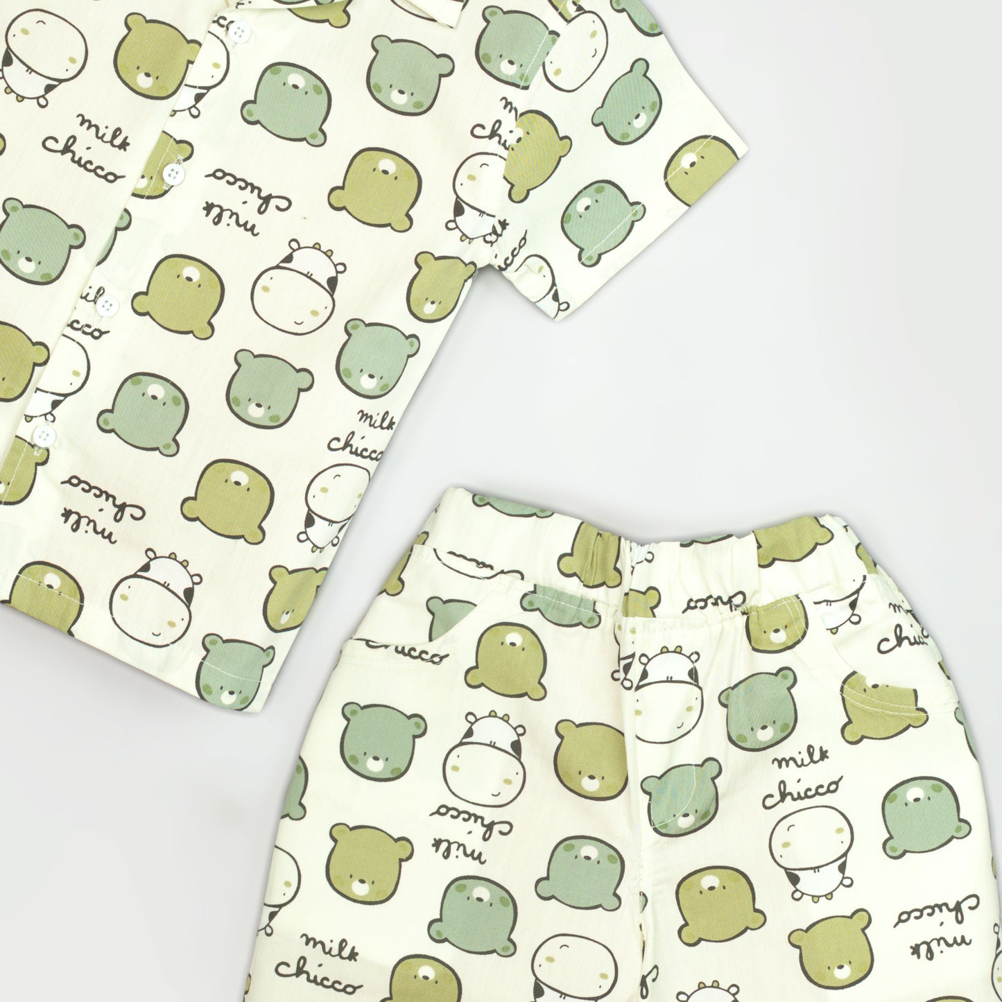 Boys Cot Set – Mehndi Green (Premium Quality Cotton)