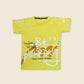 Boys Printed Yellow Cord Set