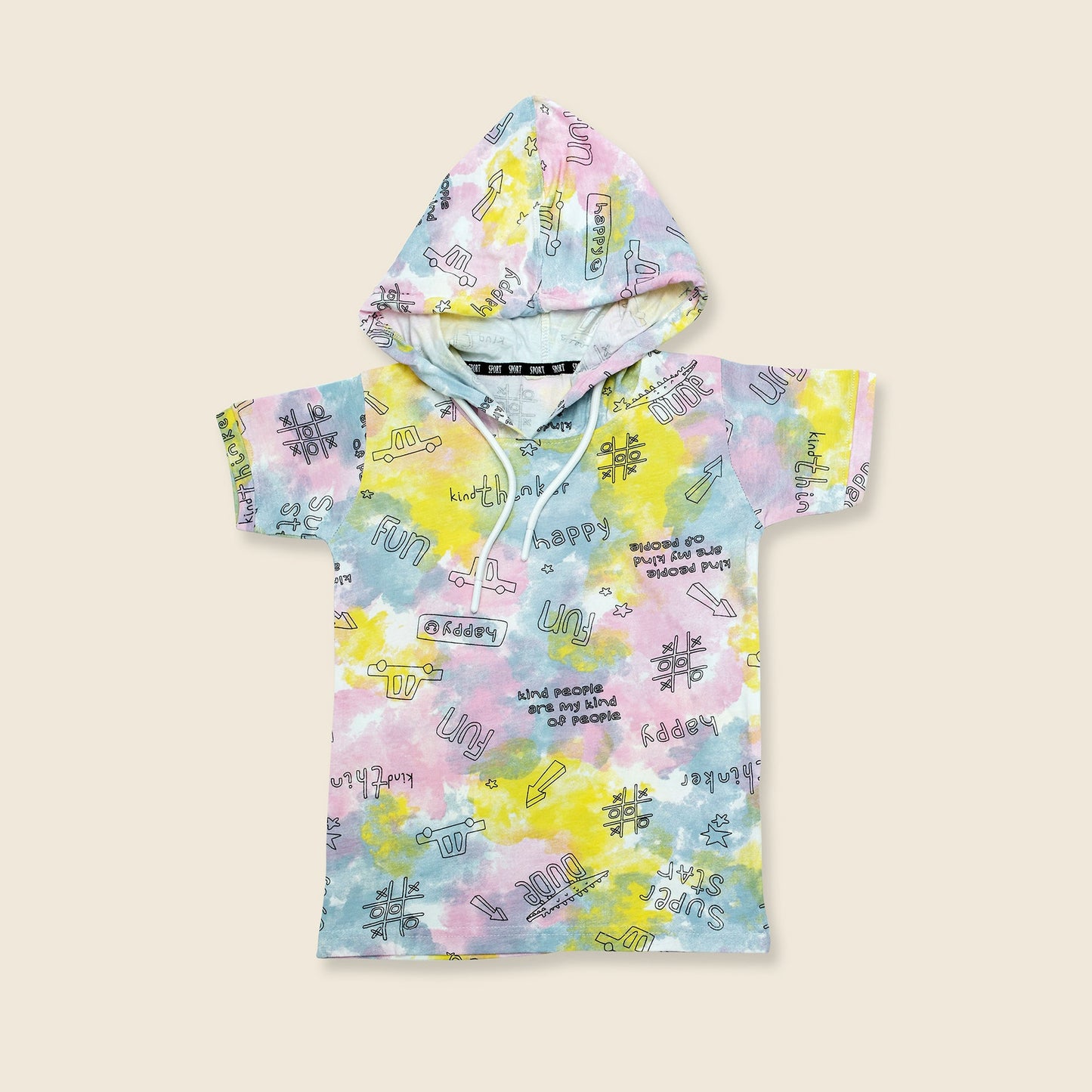 Classic Printed Boy's Hooded Cord Set