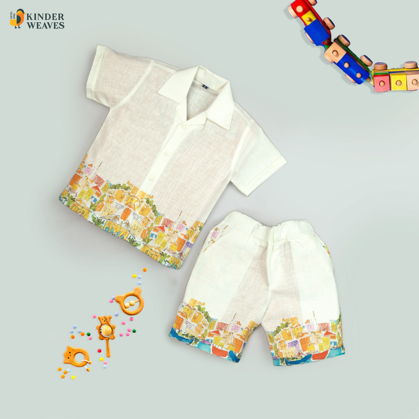 Boys Cot Set – Bright Yellow (Premium Quality Cotton)