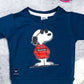 Boy's  Set of Blue T-shirt and White Pants with Snoopy Print