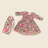 Girls Floral Print Casual Wear Dress