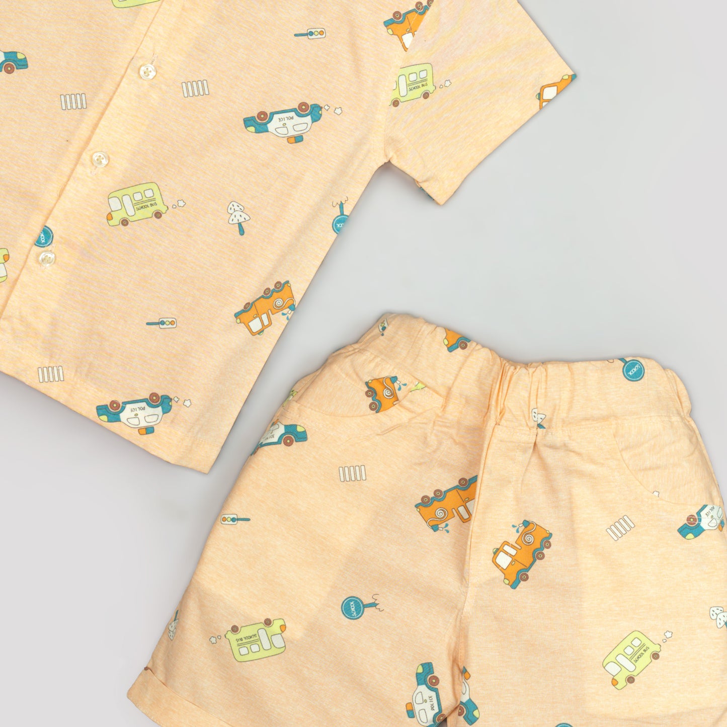 Boys Cot Set – Orange (Premium Quality Cotton)