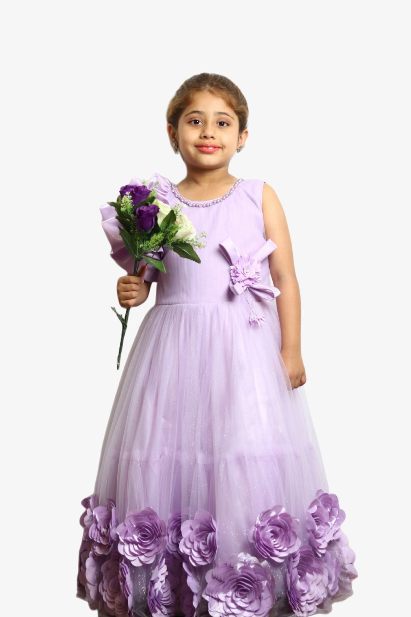 Beautiful Purple Color Gown Dress For Girl