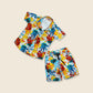 Boy's Colourful Leaf Printed 3-Piece Cord Set