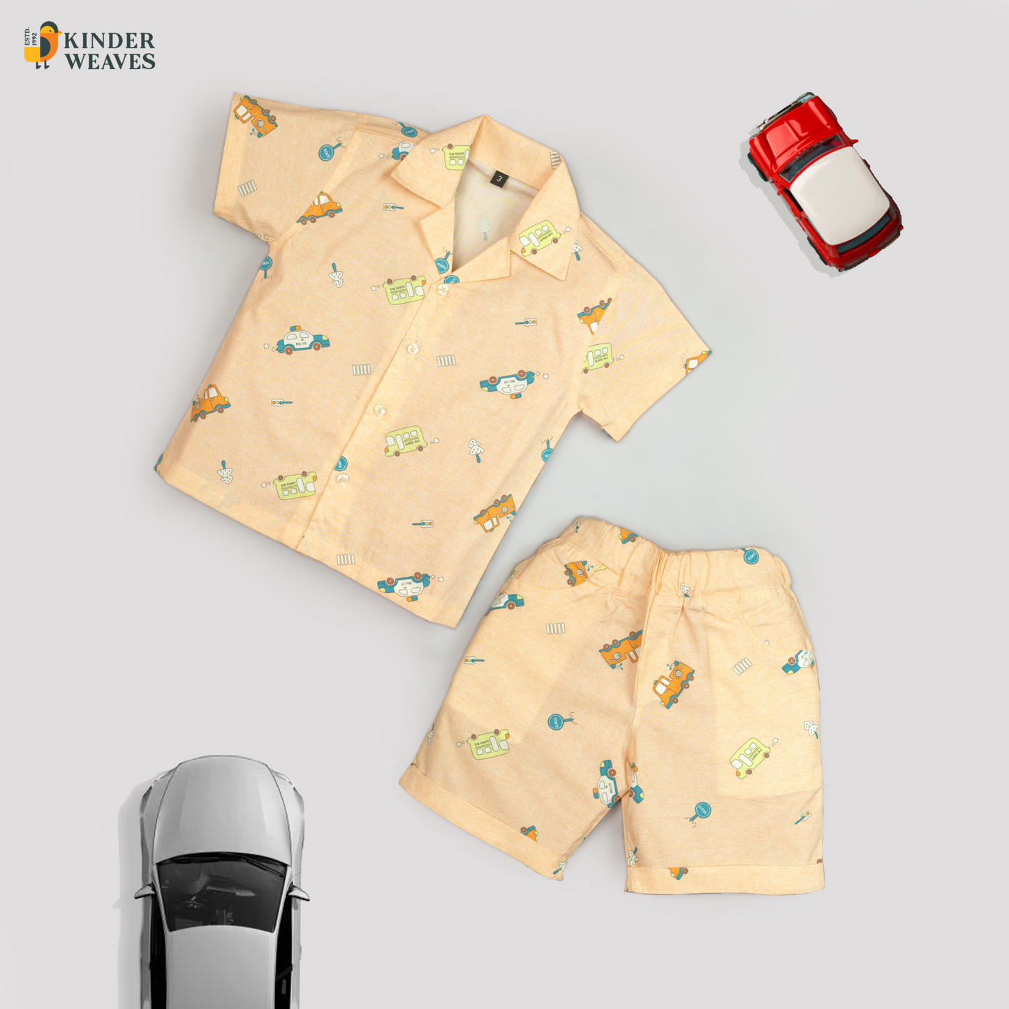 Boys Cot Set – Orange (Premium Quality Cotton)