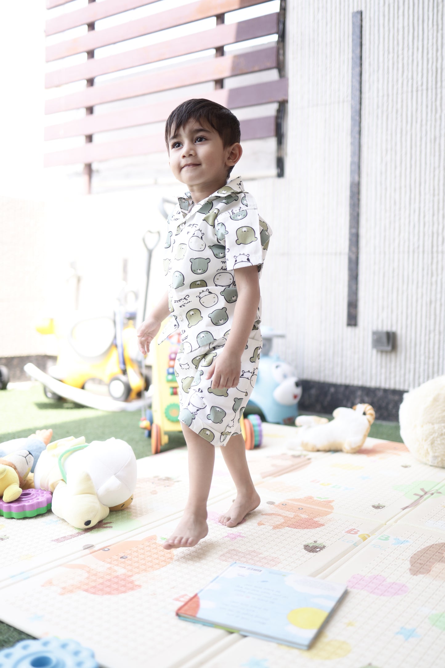 Boys Cot Set – Mehndi Green (Premium Quality Cotton)