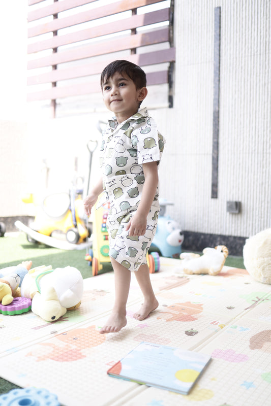 Boys Cot Set – Mehndi Green (Premium Quality Cotton)