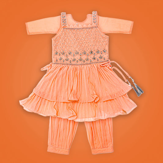 Georjet Patiala Suit For Girls