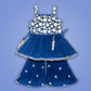 Girls Traditional Navy Blue Patiala