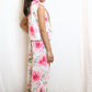 Pink Floral Print Western Wear Dress