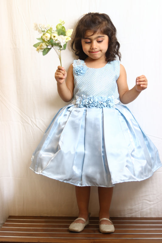 Lovely Sky Blue Frock For Every Occasion