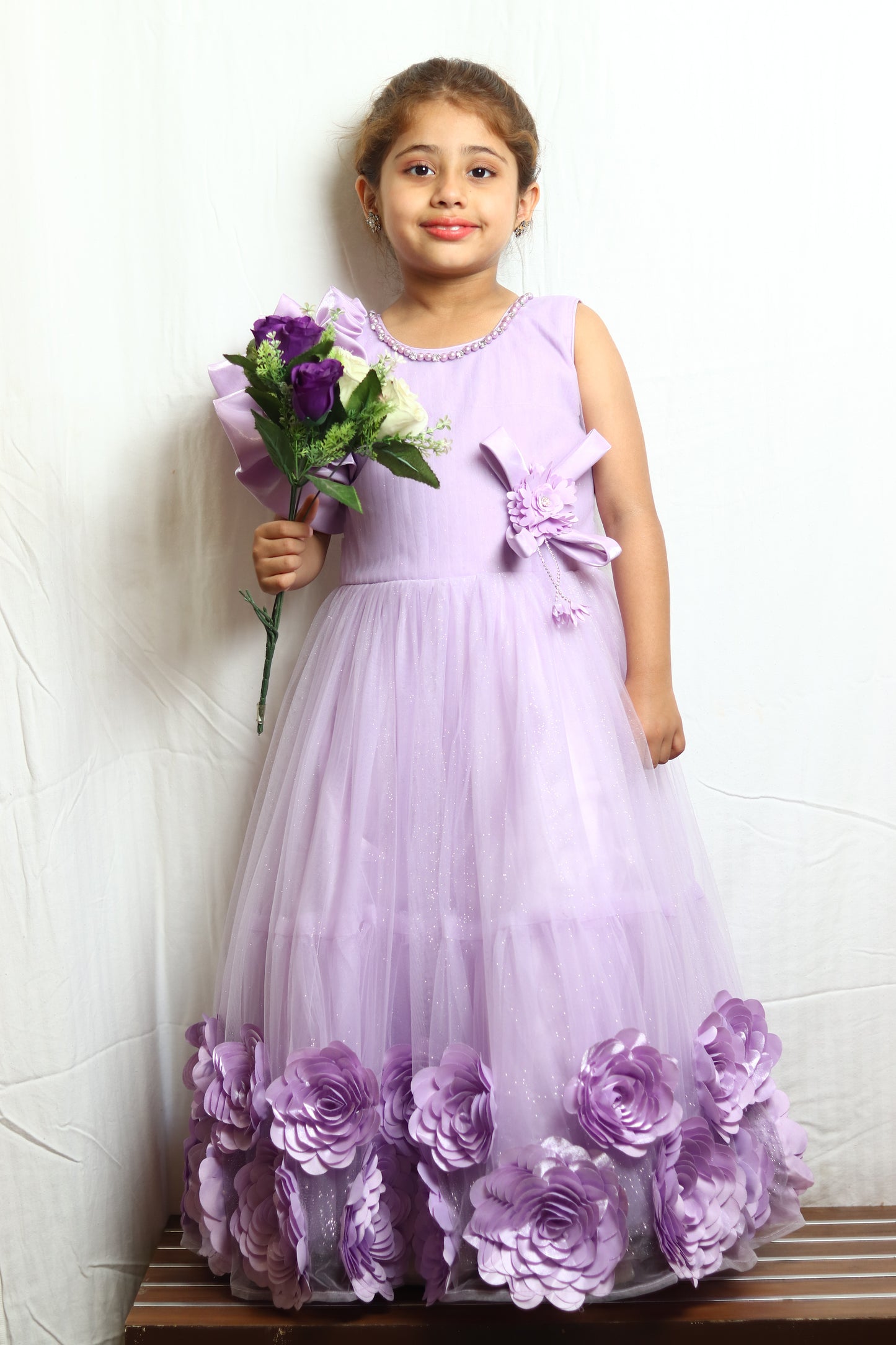 Beautiful Purple Color Gown Dress For Girl