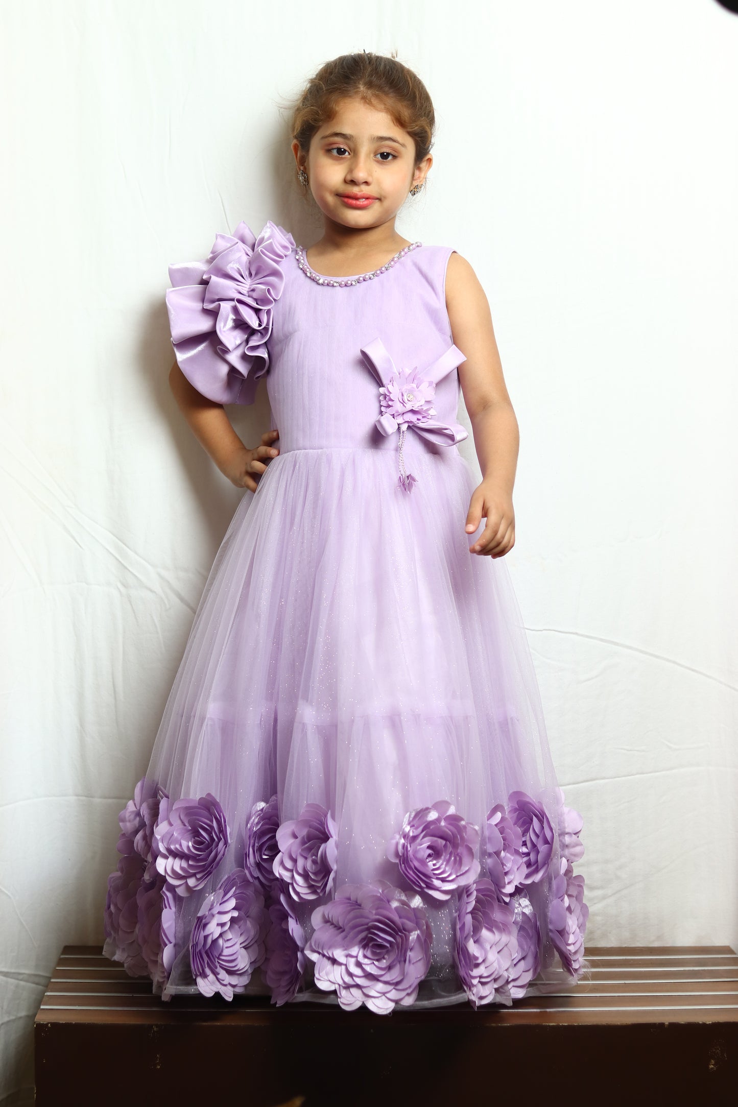 Beautiful Purple Color Gown Dress For Girl