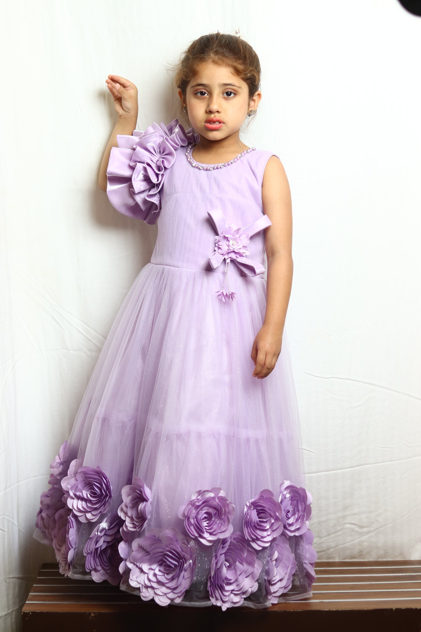 Beautiful Purple Color Gown Dress For Girl