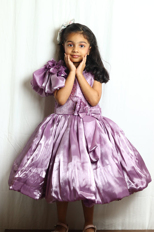 Girl Frock Dress (Lavender)