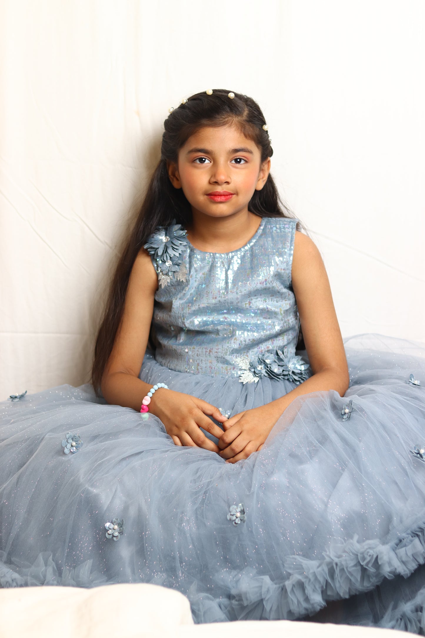 Girl Sky Blue Gown Dress