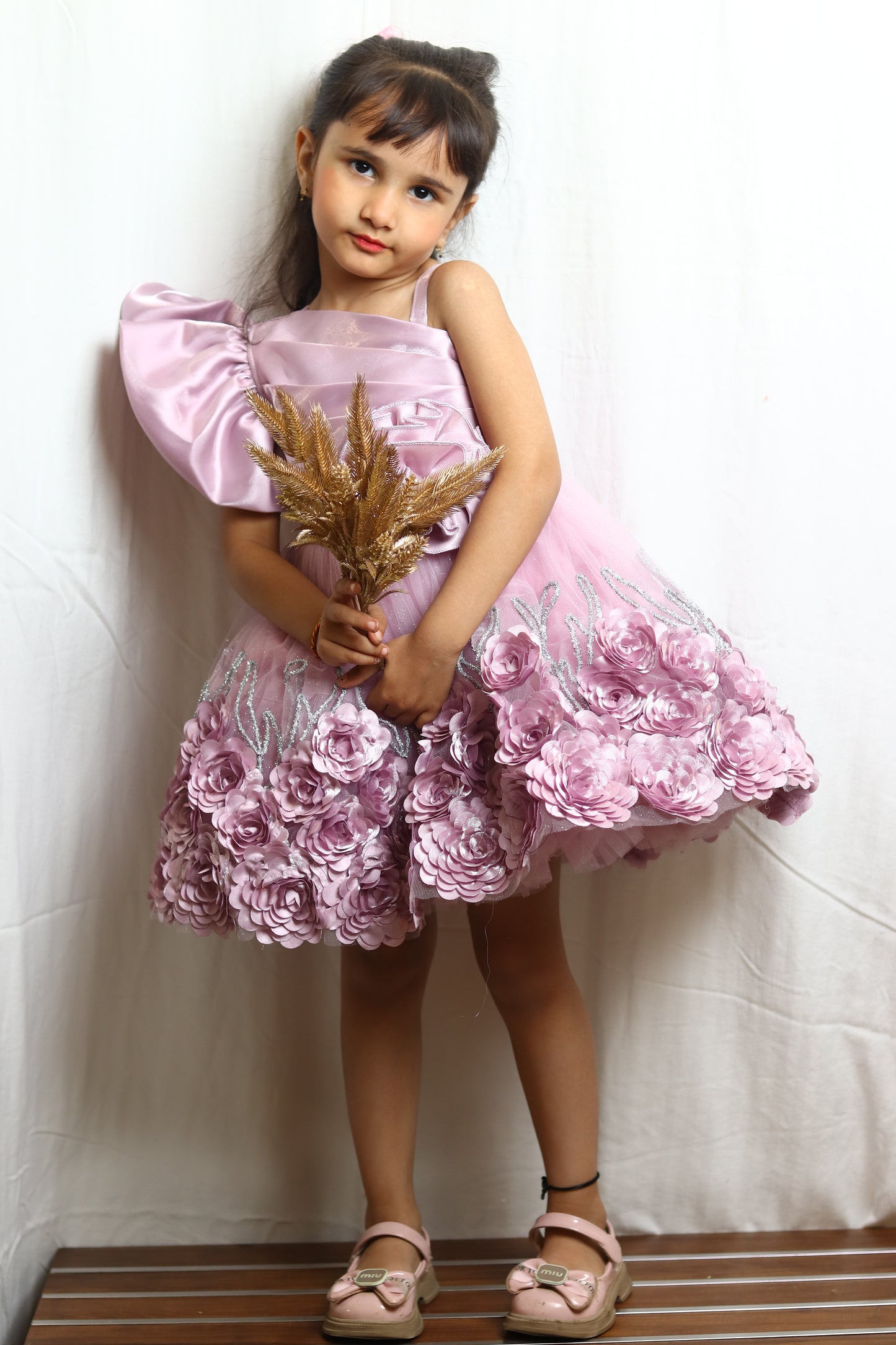 Cute O-Pink Color Frock For Girl