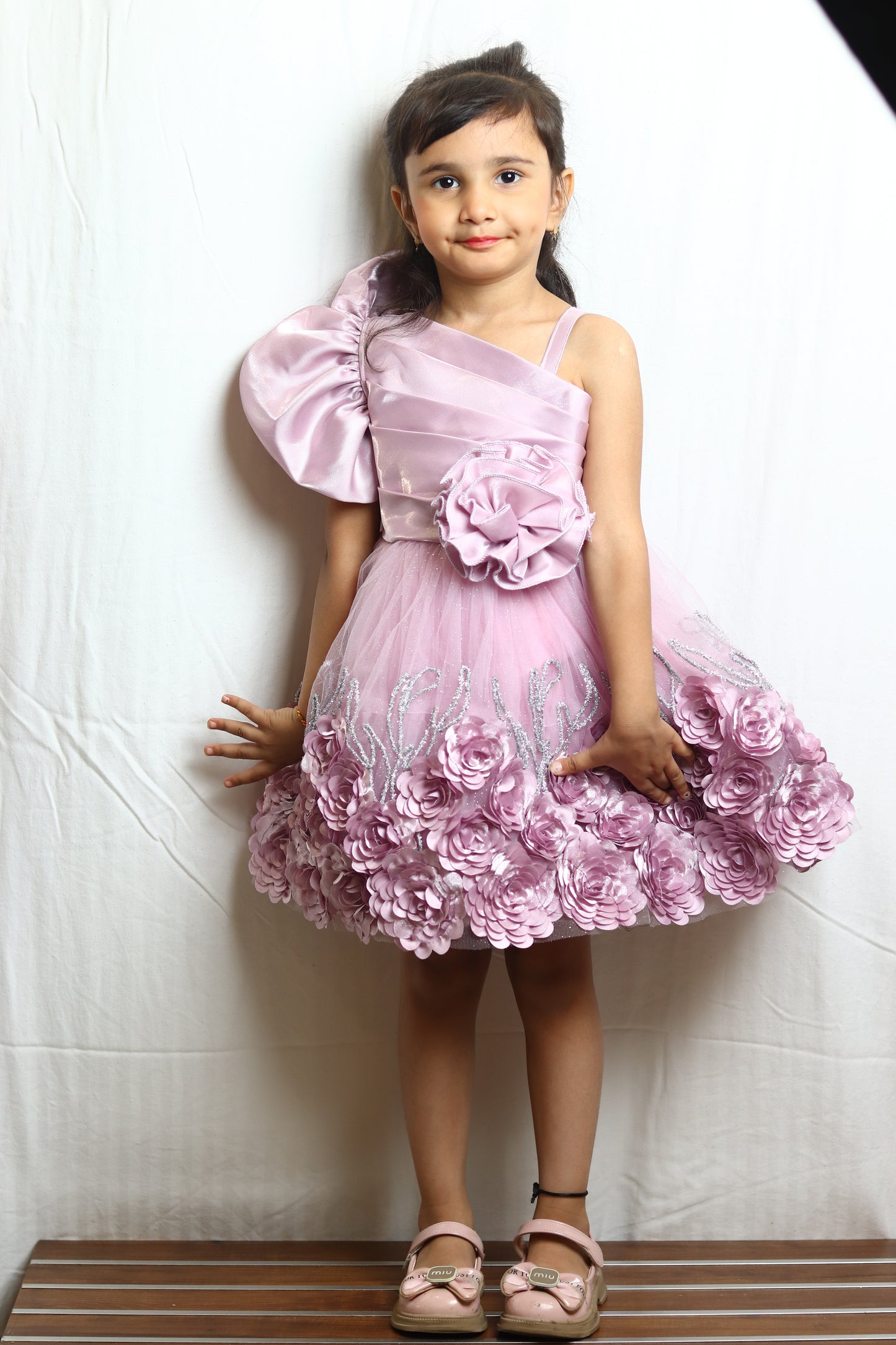 Cute O-Pink Color Frock For Girl