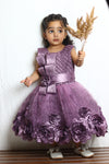 Pretty Lavender Frock For Girls