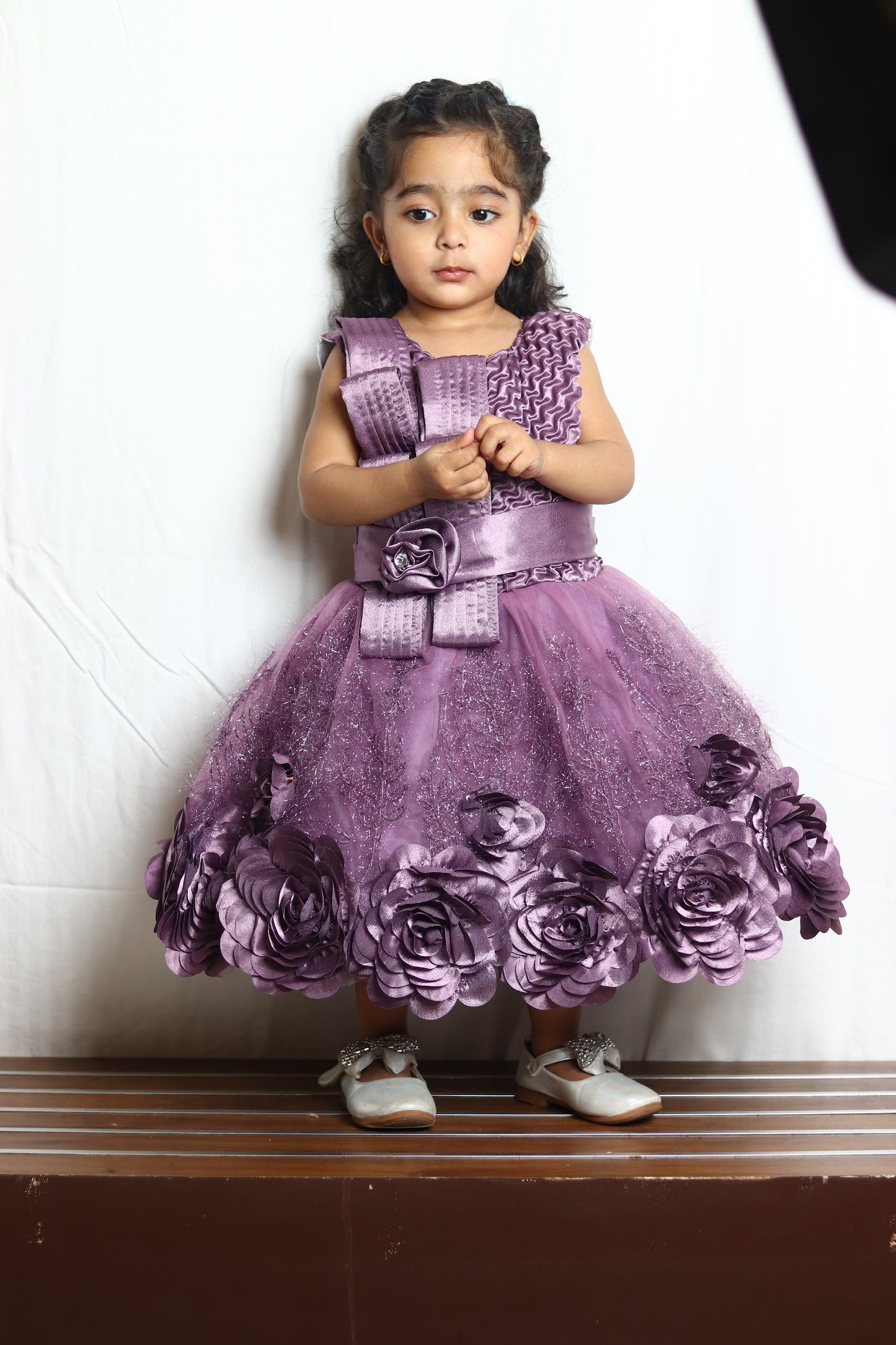 Pretty Lavender Frock For Girls