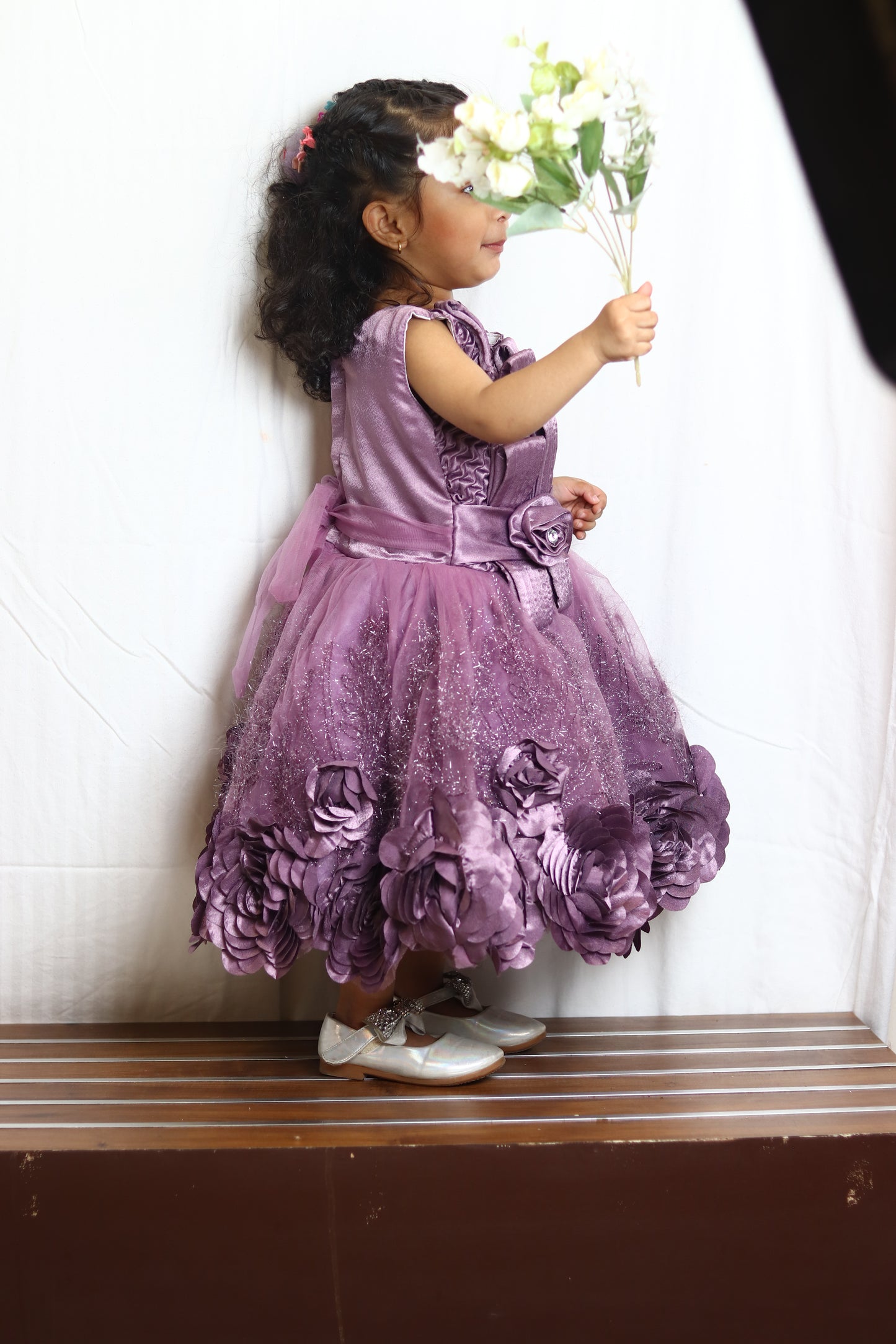 Pretty Lavender Frock For Girls