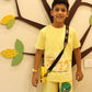 Boys Printed Yellow Cord Set