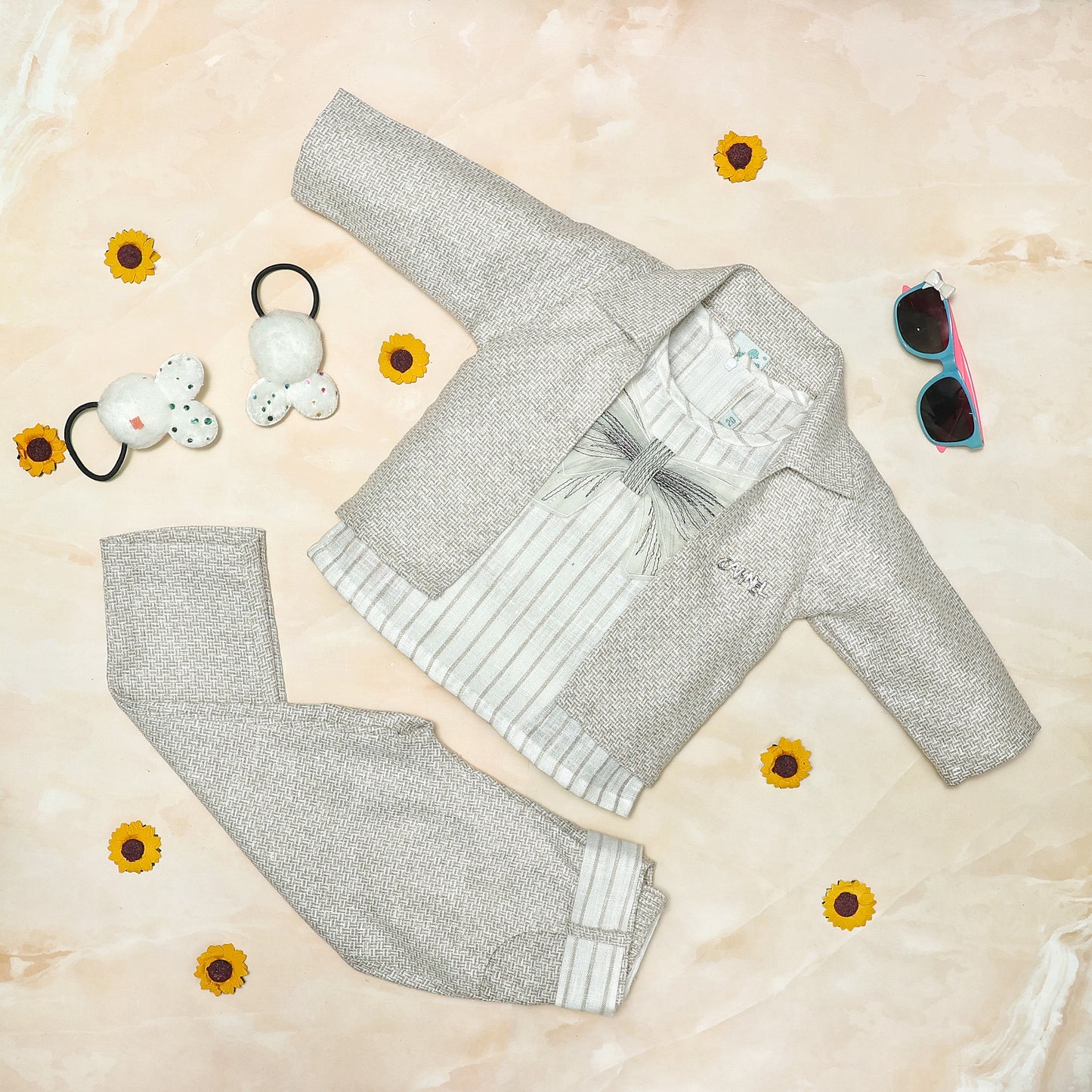 Girls  Grey Casual Wear Dress