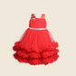 Lovely Red Color Gown Dress For Girl's