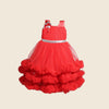 Lovely Red Color Gown Dress For Girl's