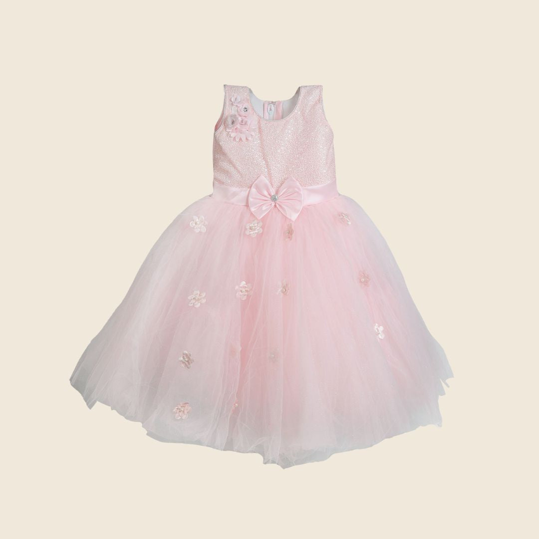 Beautiful Peach Color Gown Dress For Girl