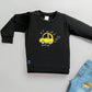 Boy's Set Of Printed Black T-shirts And Denim Pants