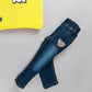 Boy's Set Of Printed Bright Yellow T-shirts And Denim Pants