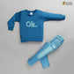 Boy's Set Of Printed Blue T-shirts And Denim Pants
