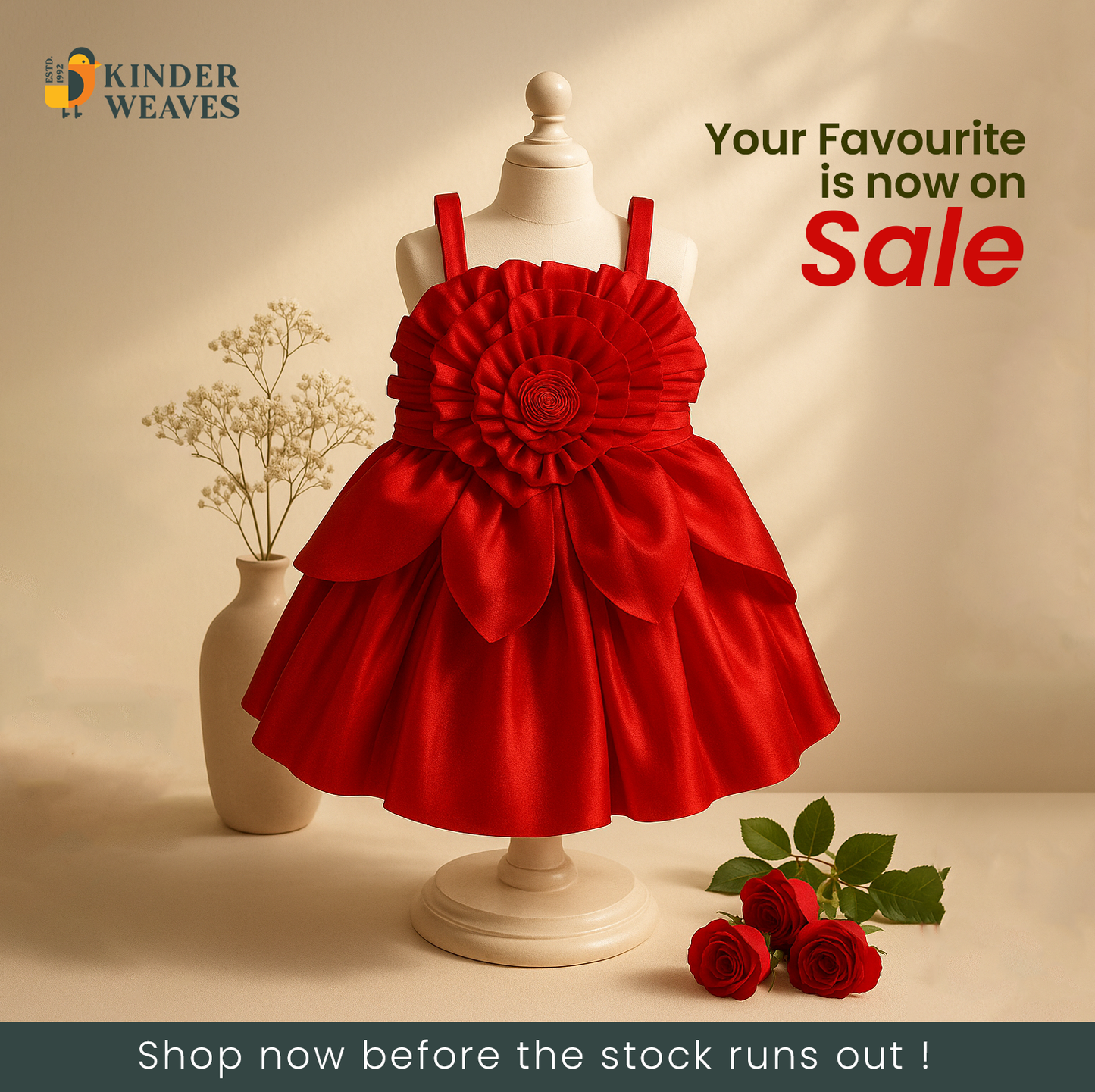 Cute Flower Pattern Frock